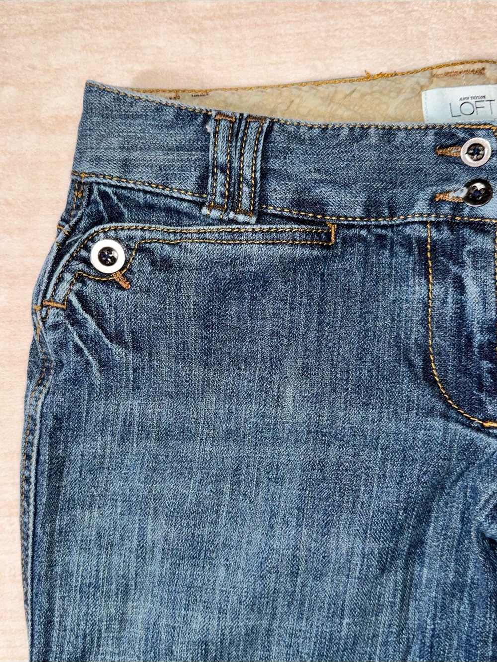 LOFT Blue Cropped Wide-Leg Jeans - Picture 4 of 16